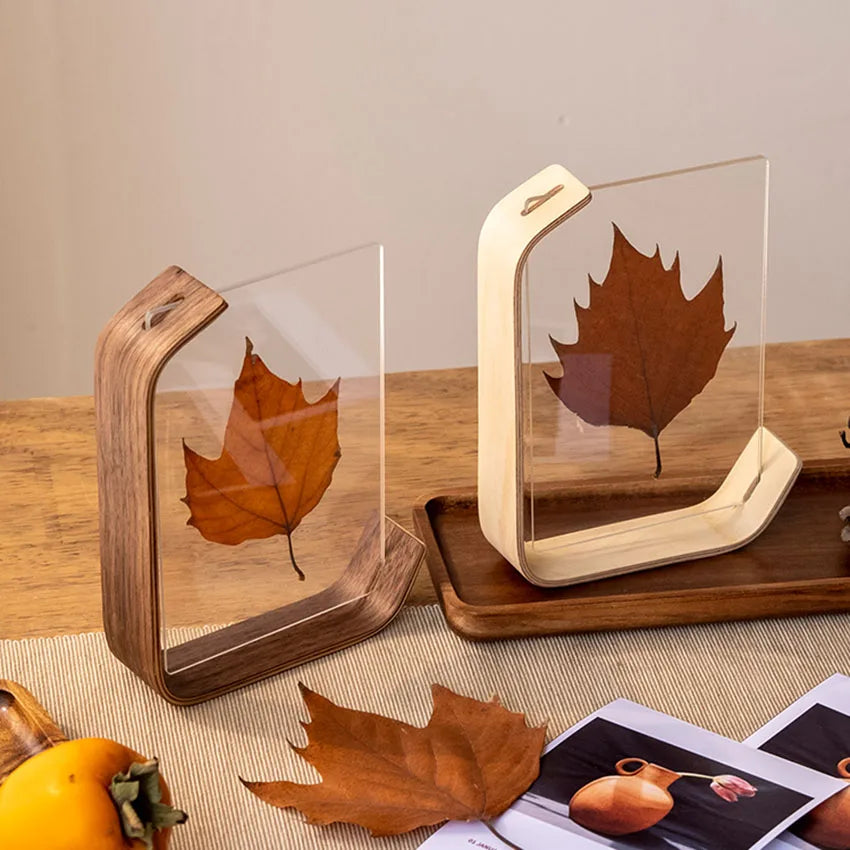 Acrylic Wooden Herbarium Photo Frame for Decor