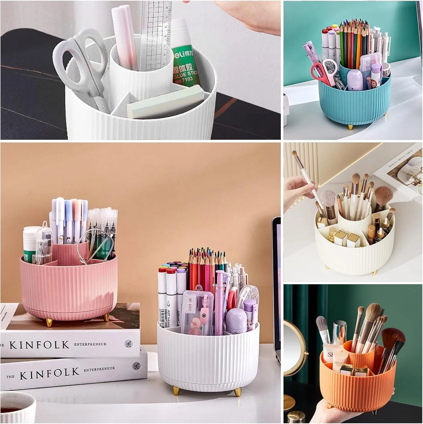 360° Rotating Pencil Holder – Stylish and Functional Organizer