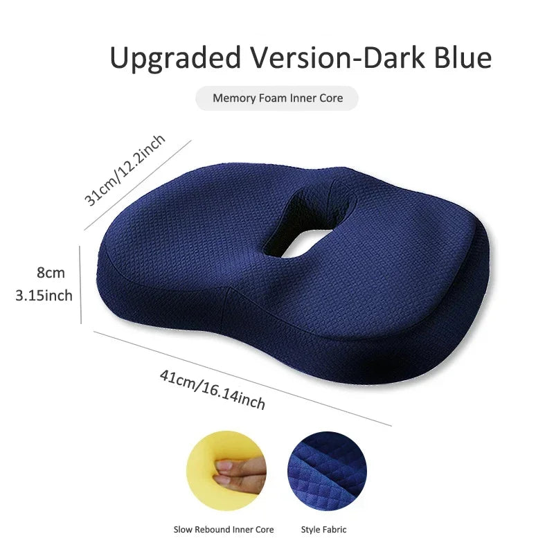 Memory Foam Seat & Back Support Pillow Set