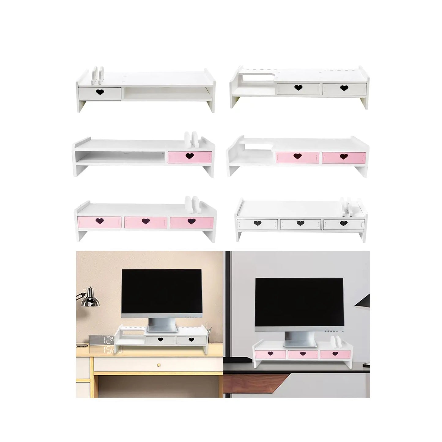 Monitor Stand Riser with Drawer – Stylish and Functional Desk Organizer