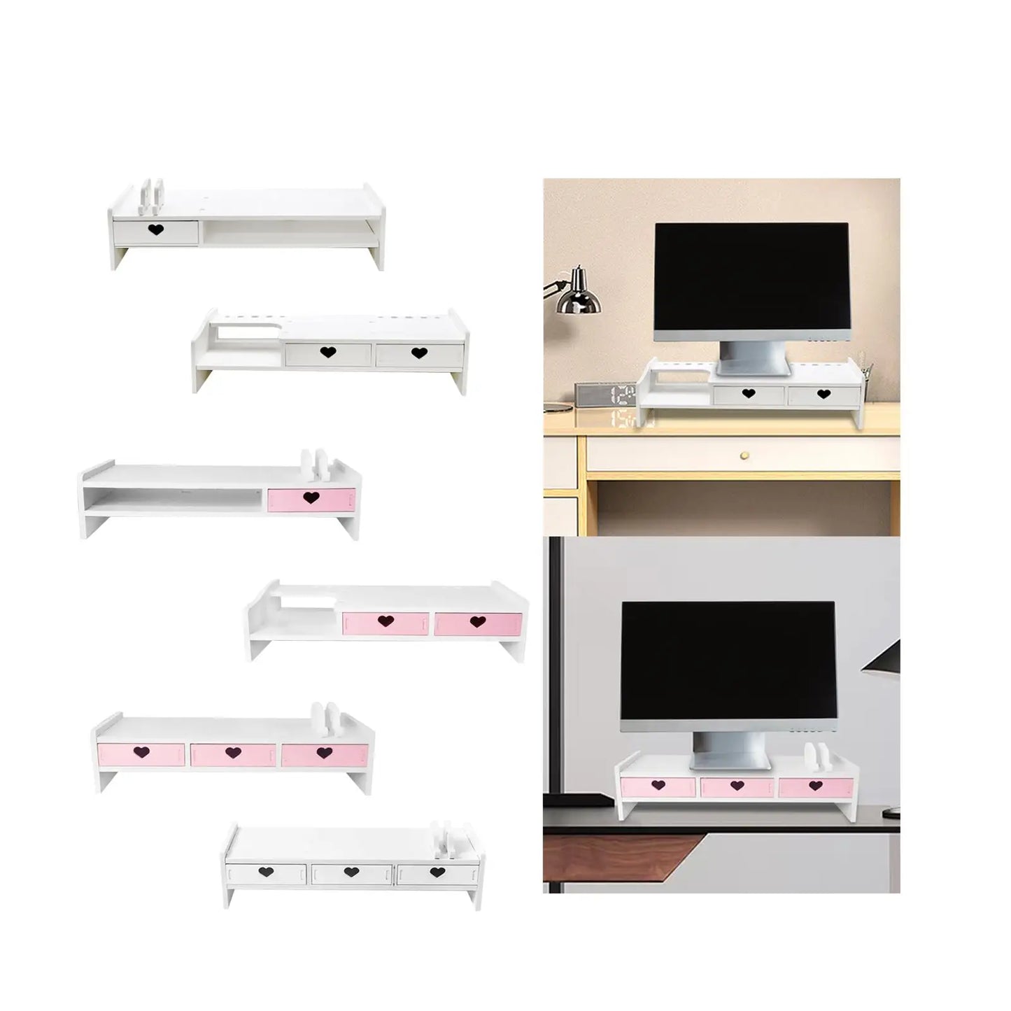 Monitor Stand Riser with Drawer – Stylish and Functional Desk Organizer