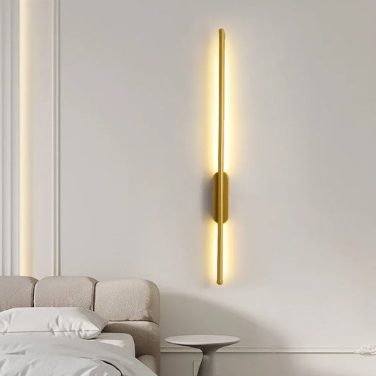 Modern Nordic LED Wall Light – Copper Accent for Living Rooms & Bedrooms