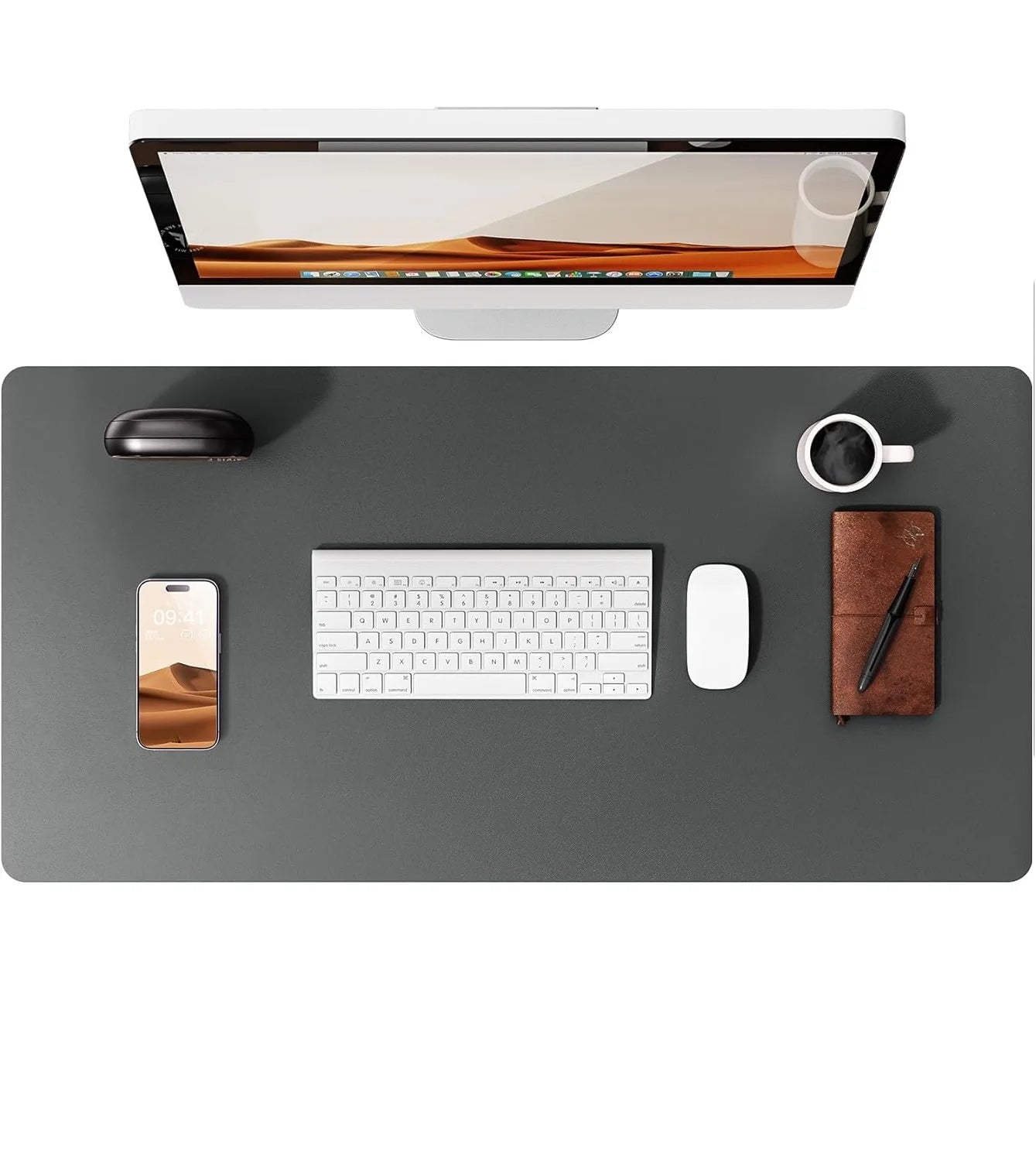 Large Non-Slip Leather Desk Pad