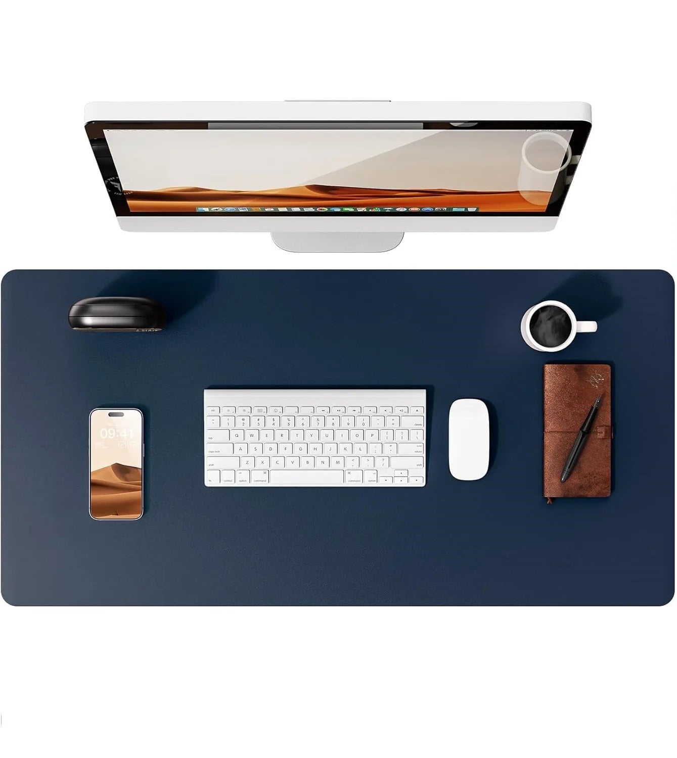 Large Non-Slip Leather Desk Pad